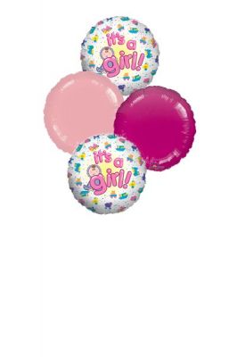 Mylar Balloon Bouquet  for a Baby Girl